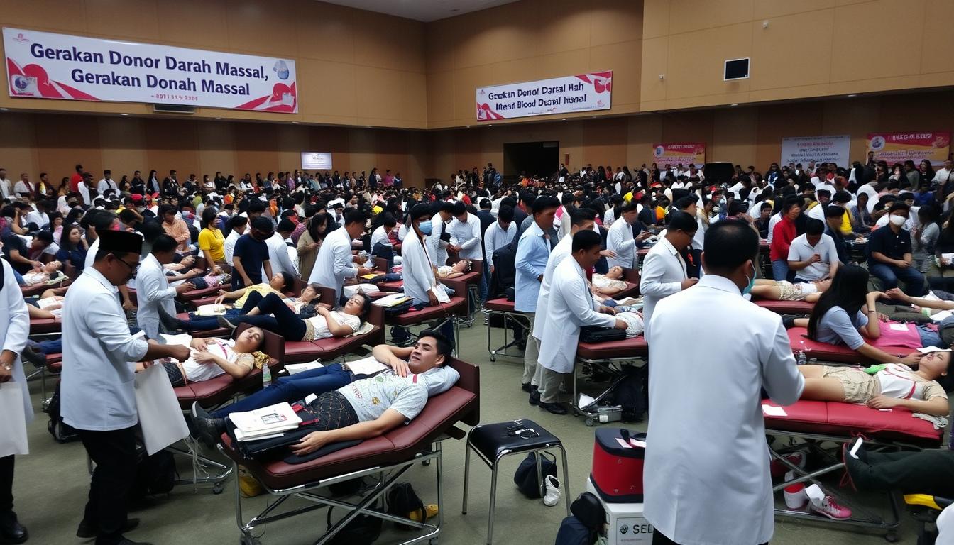 Gerakan Donor Darah Massal Pecahkan Rekor MURI