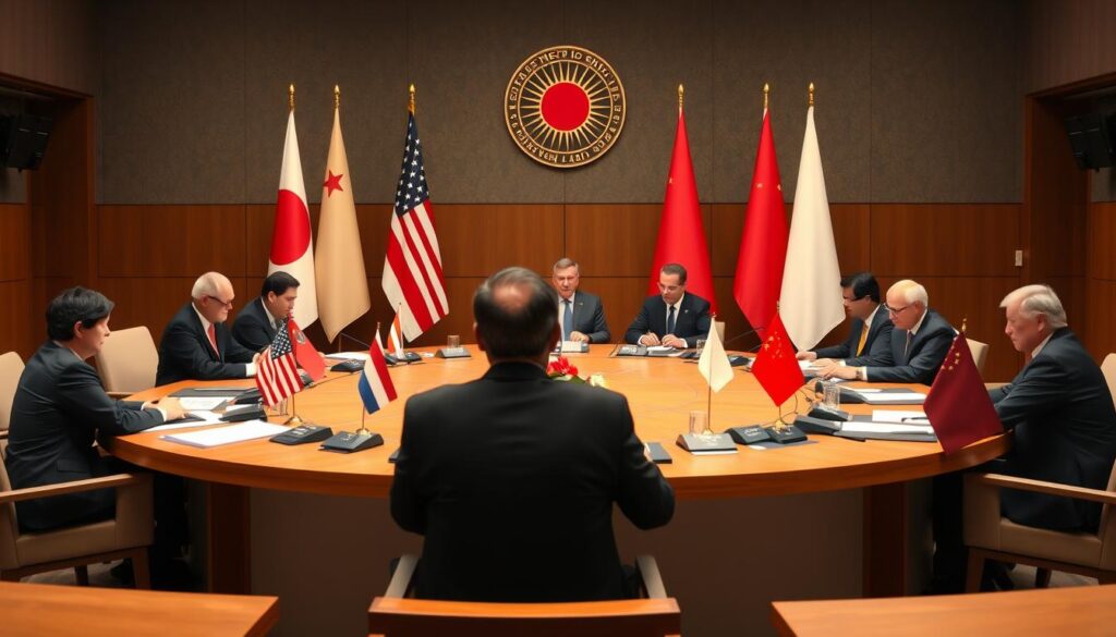 Forum internasional G7 dengan partisipasi Jepang dan AS yang menunjukkan pengaruh global Politik Jepang-AS Forum internasional G7 dengan partisipasi Jepang dan AS yang menunjukkan pengaruh global Politik Jepang-AS